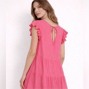 House of Harlow 1960 Pink Tiered Mini Babydoll Dress